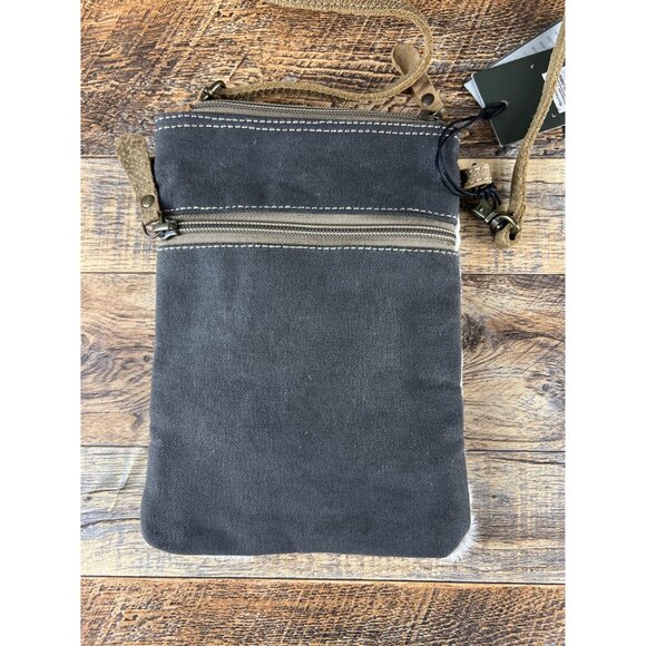 Myra Bag Bloom Bleach Floral Small Crossbody Cowhide Canvas S-1501 - Picture 5 of 6